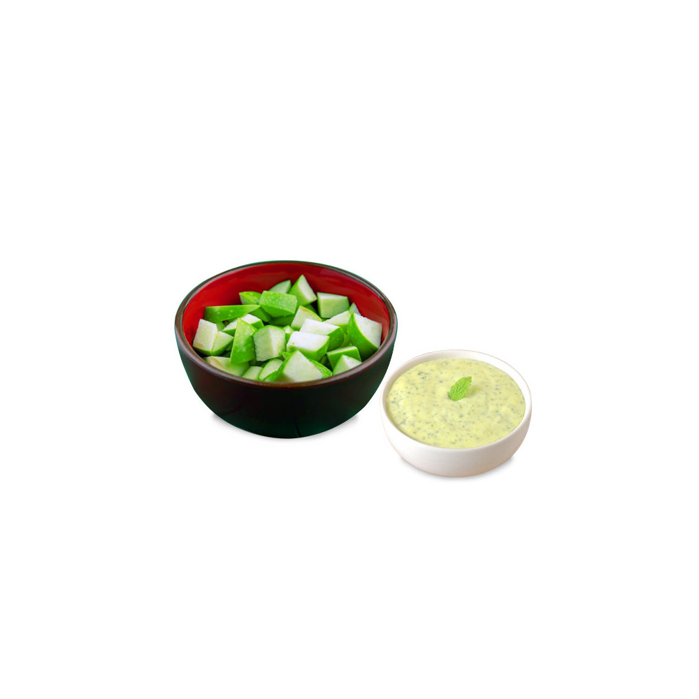 GREEN APPLE WITH MINT MAYO DIP